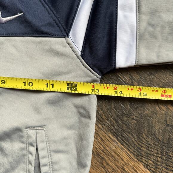 Vtg Nike Toddler Track Jacket 3T Gray Navy Zip Up Full Logo Y2K Style Retro Look - Picture 6 of 7